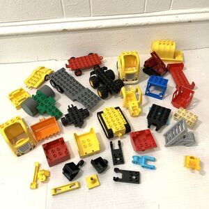 Lego Duplo Vehicle Pieces Large Lot Construction Bulldozer Trailer Truck Ladder
